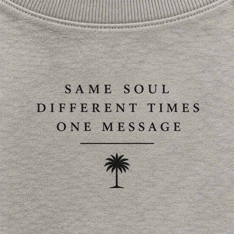 سترة Same Soul عليها عبارة ونخلة